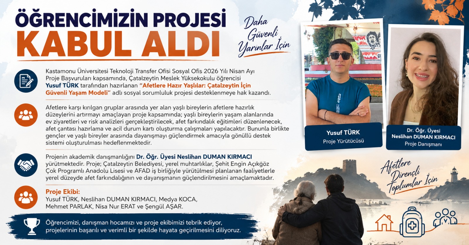 Öğrencimizin Sosyal Sorumluluk Projesi Kabul Aldı