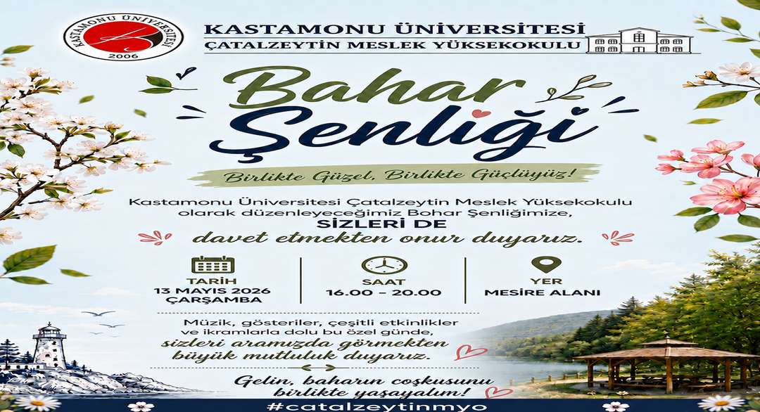  Çatalzeytin MYO Bahar Şenliği Başlıyor! 